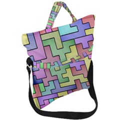 Colorful Stylish Design Fold Over Handle Tote Bag by gasi