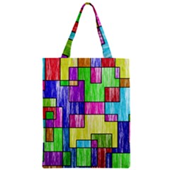 Colorful Stylish Design Zipper Classic Tote Bag by gasi
