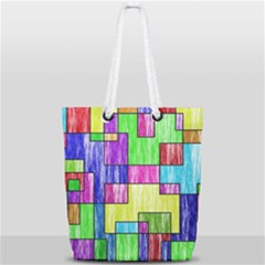 Colorful Stylish Design Full Print Rope Handle Tote (small) by gasi
