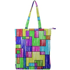 Colorful Stylish Design Double Zip Up Tote Bag by gasi
