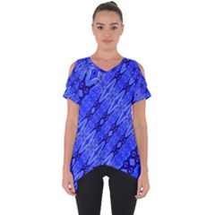 Abstract Tech Modern Pattern Cut Out Side Drop Tee by dflcprintsclothing