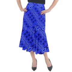 Abstract Tech Modern Pattern Midi Mermaid Skirt by dflcprintsclothing