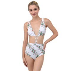 Background Ornamental Pattern Graphic Seamless Tied Up Two Piece Swimsuit by Pakemis