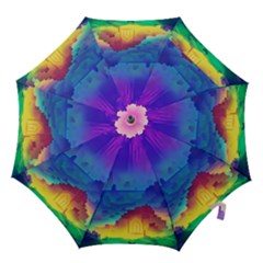 Abstract Geometric Landscape Art 3d Hook Handle Umbrellas (large) by Pakemis