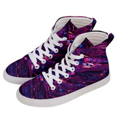 Space Futuristic Shiny Abstraction Men s Hi-top Skate Sneakers by Pakemis
