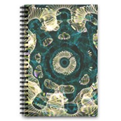 Fractal Glowing Kaleidoscope Wallpaper Art Design 5 5  X 8 5  Notebook by Pakemis