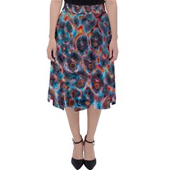 Fractal Black Texture Wallpaper Art Design Art Classic Midi Skirt by Pakemis