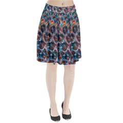 Fractal Black Texture Wallpaper Art Design Art Pleated Skirt by Pakemis