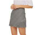 Abstract Background Pattern Geometric Mini Front Wrap Skirt View2