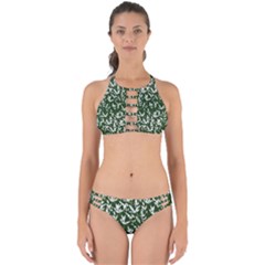 Leaves Pattern Wallpaper Watercolor Perfectly Cut Out Bikini Set by Ravend