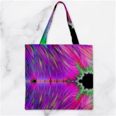 Fractal Fractals Abstract Art Zipper Grocery Tote Bag by Ravend