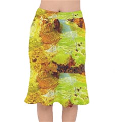Lake Dallol In Danakil Depression Ethiopia Short Mermaid Skirt by danenraven