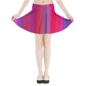 Multicolored Abstract Linear Print Mini Flare Skirt View3