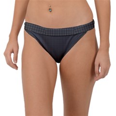 Small Grey Black Plaid Band Bikini Bottom by violetheavensky