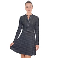 Small Grey Black Plaid Long Sleeve Panel Dress by violetheavensky