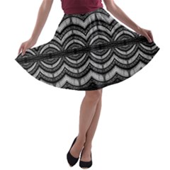 Abstract Geometric Collage Pattern A-line Skater Skirt by dflcprintsclothing