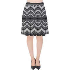 Abstract Geometric Collage Pattern Velvet High Waist Skirt by dflcprintsclothing
