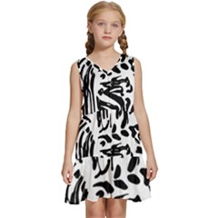 Abstract Painting Kids  Sleeveless Tiered Mini Dress by Sobalvarro