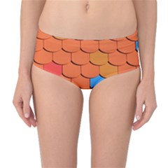 Roof Roofing Tiles  Mid-waist Bikini Bottoms by artworkshop