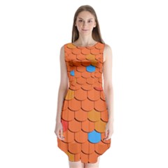 Roof Roofing Tiles  Sleeveless Chiffon Dress   by artworkshop
