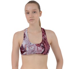 Cora; Abstraction Criss Cross Racerback Sports Bra by kaleidomarblingart