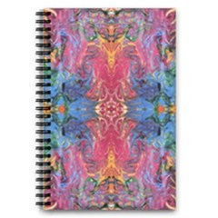 Firey Repeats I 5 5  X 8 5  Notebook by kaleidomarblingart