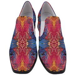 Firey Repeats I Women Slip On Heel Loafers by kaleidomarblingart