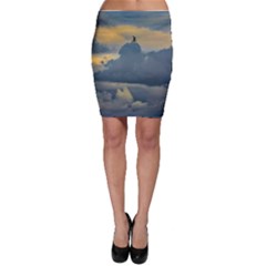 Bird Flying Over Stormy Sky Bodycon Skirt by dflcprintsclothing