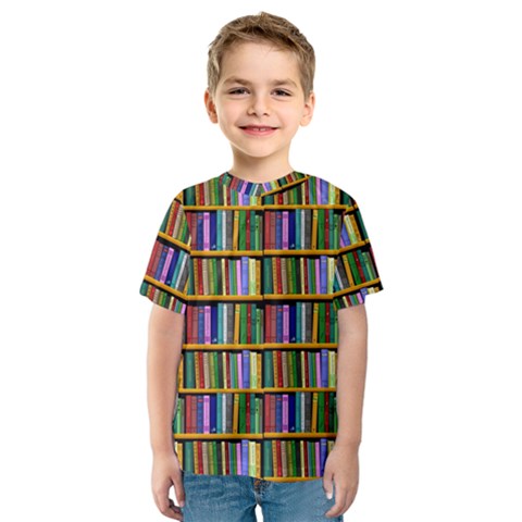 Books On A Shelf Kids  Sport Mesh Tee by TetiBright