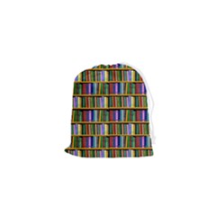 Books On A Shelf Drawstring Pouch (xs) by TetiBright
