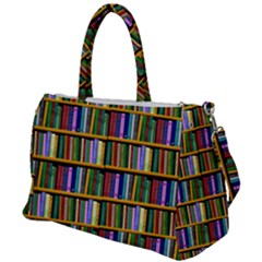 Books On A Shelf Duffel Travel Bag by TetiBright