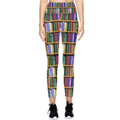 Books On A Shelf Pocket Leggings  by TetiBright