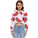 Watermelon Seamless Pattern Women s Lightweight Cropped Hoodie View1