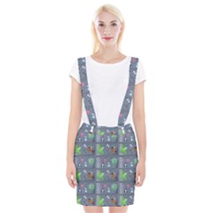 Micro Dnd Braces Suspender Skirt by NerdySparkleGoth
