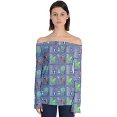 Micro Dnd Off Shoulder Long Sleeve Top by NerdySparkleGoth