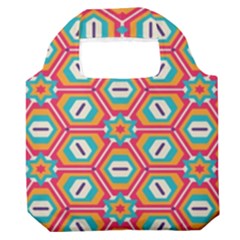 Hexagons And Stars Pattern                                      Premium Foldable Grocery Recycle Bag by LalyLauraFLM