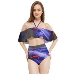 Betta Fish Photo And Wallpaper Cute Betta Fish Pictures Halter Flowy Bikini Set  by StoreofSuccess