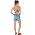 Wave Waves Ocean Sea Abstract Whimsical Woven Tie Front Bralet View2