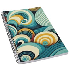 Waves Ocean Sea Abstract Whimsical (1) 5 5  X 8 5  Notebook by Jancukart