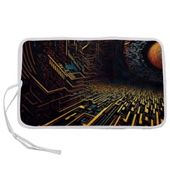 Data Technology Coding Pattern Pen Storage Case (s) by Jancukart