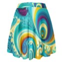 Waves Ocean Sea Abstract Whimsical High Waist Skirt View2