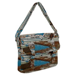 Alone On Gardasee, Italy  Buckle Messenger Bag by ConteMonfrey