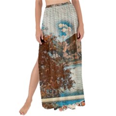 Side Way To Lake Garda, Italy  Maxi Chiffon Tie-up Sarong by ConteMonfrey