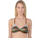 Boats on Lake Garda, Italy. Reversible Tri Bikini Top View3