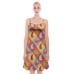 Chickens Pixel Pattern - Version 1b Spaghetti Strap Velvet Dress by wagnerps