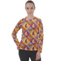Chickens Pixel Pattern - Version 1b Women s Long Sleeve Raglan Tee View1