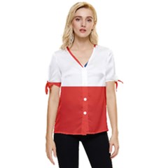 Banskobystricky Flag Bow Sleeve Button Up Top by tony4urban