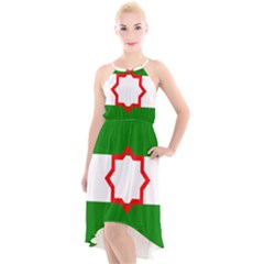 Andalusia Flag High-low Halter Chiffon Dress  by tony4urban