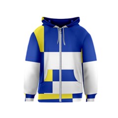Bratislavsky Flag Kids  Zipper Hoodie by tony4urban