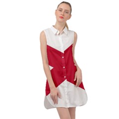 Anglo Irish Flag Sleeveless Shirt Dress by tony4urban